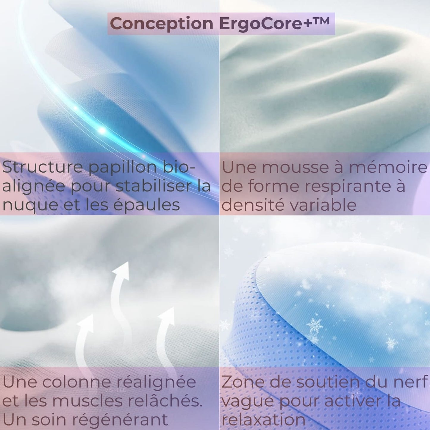 POSTURA - Oreiller Orthopédique Premium pour Sommeil Réparateur