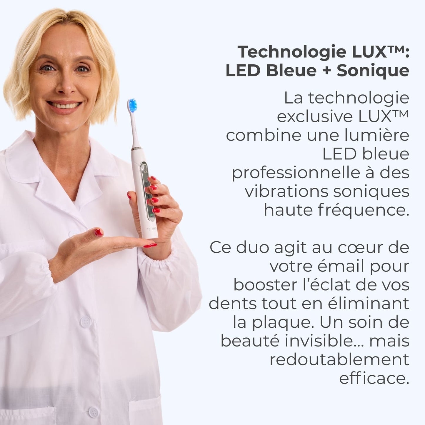 IVISMILE – Brosse à dents LED pour un sourire lumineux sans effort