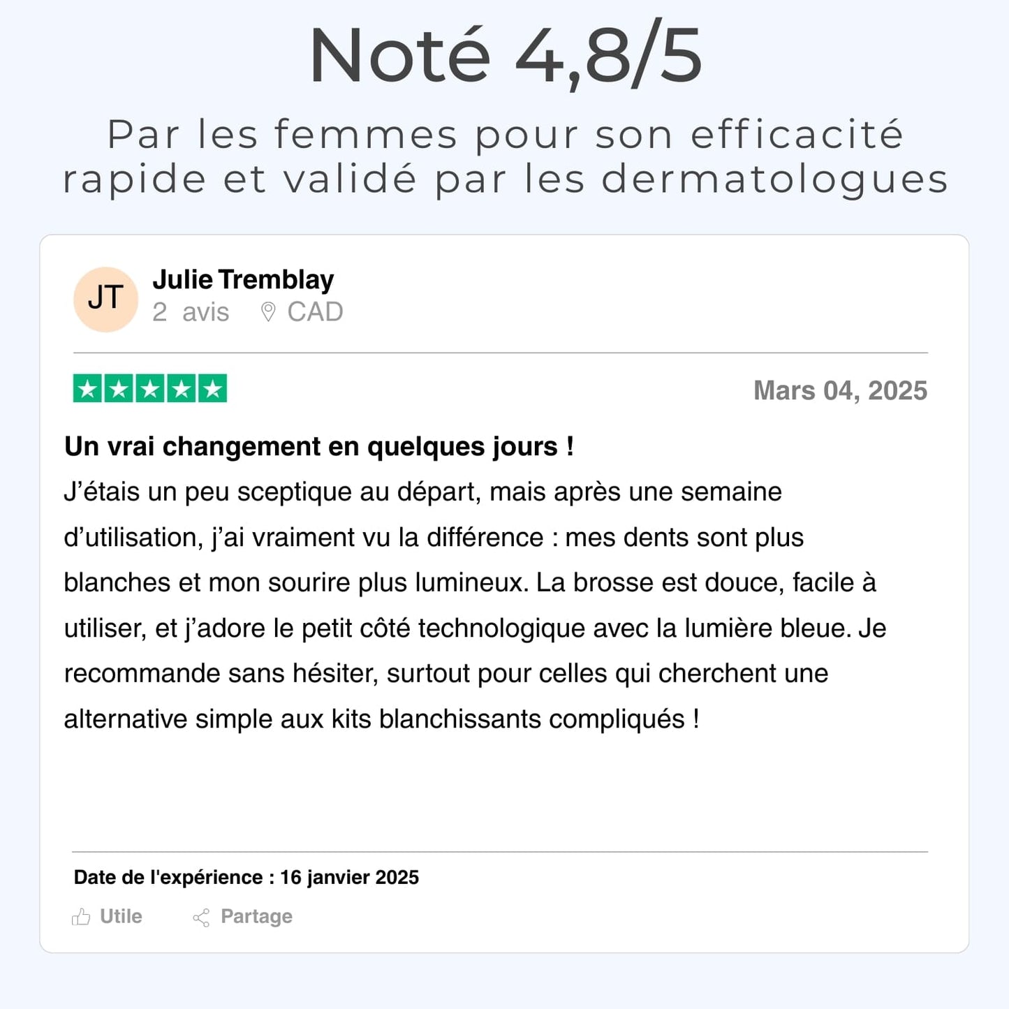 IVISMILE – Brosse à dents LED pour un sourire lumineux sans effort